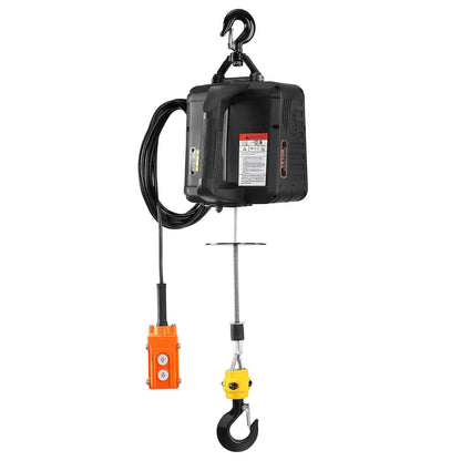 VEVOR 2-in-1 Electric Winch 500 kg Load Capacity Cable Lifter Lifter Speed ≥ 4m/min Motor Winch 7 m Lift Height Cable Lift 1500W Cable 2 Operating Modes Manual/Wired Remote Control