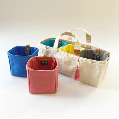 Cohana Canvas storage bag natural-green - 1pc