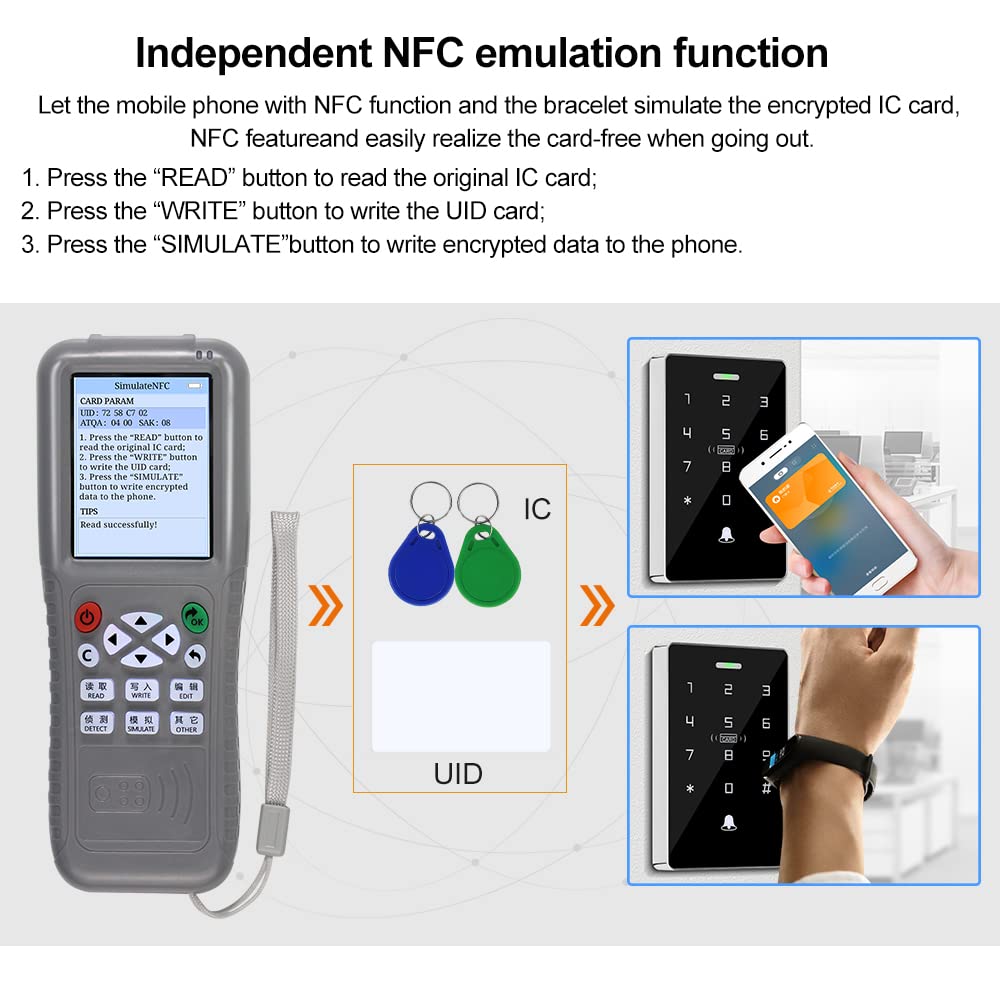 RFID WiFi CopyKey Volledige Decoderen Functie Kaart Copier/Reader/Writer Programmeur NFC Card Duplicator+T57 Keyfob, UID Kaart, OTG