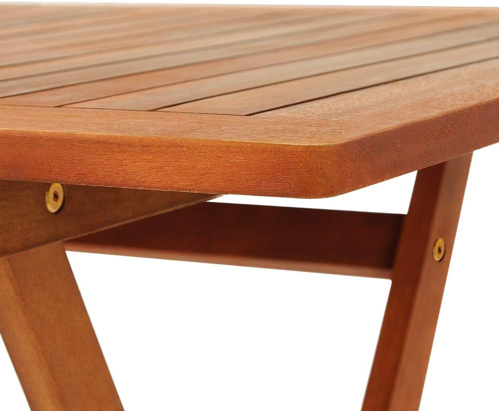 Casaria Garden set Sydney 4+1 FSC-certified acacia wood 5-piece folding table seating set wood garden furniture set 120x70x75cm - QUORE