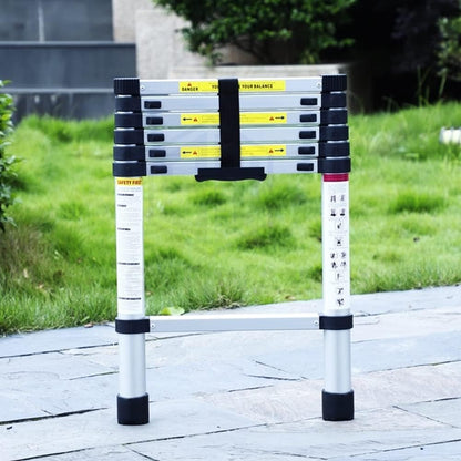 T-LoVendo Telescopische staande ladder van aluminium, licht, draagbaar en uittrekbaar, ideaal voor garage of auto, 3,2 m