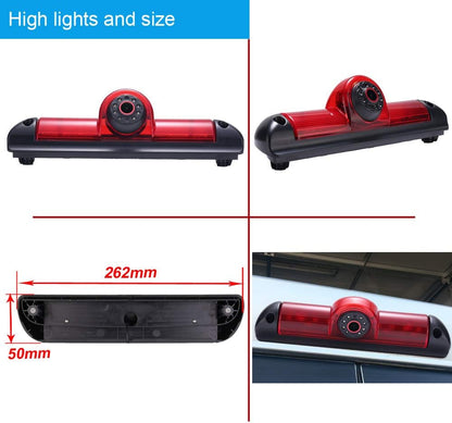 「18 mm lens topkwaliteit achteruitrijcamera + 7 inch TFT LCD-scherm automonitor」remlicht autodak achteruitrijcamera voor Fiat Ducato X250/Peugeot Boxter III AVIS AVS325CPR/Citroen Jumper/Dodge