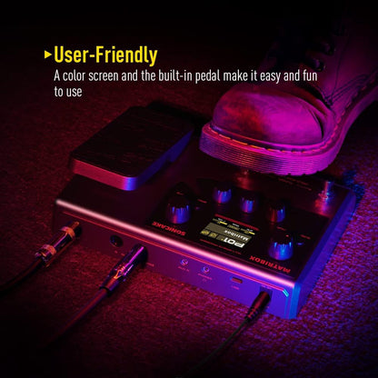 SONICAKE Multi Effecten Processor met Expressie Pedaal Gitaar Basversterker Modellering IR Kasten Simulatie Stereo OTG USB Audio Interface Matribox