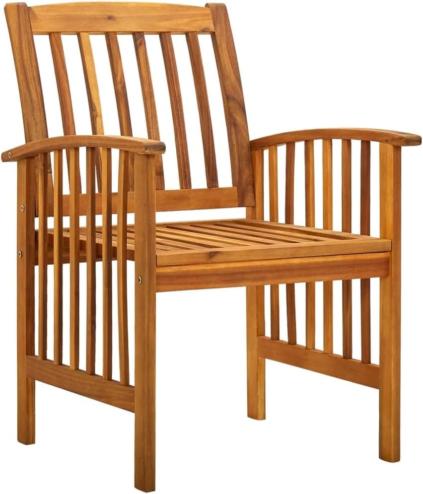 vidaXL Garden chairs 4 pieces with cushions, solid acacia wood - QUORE