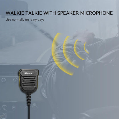 Retevis C1 Professionele Walkie Talkie, Lange Afstand Walkie-Talkie met Microfoon, IP67 Waterproof, Noodalarm, Groepsoproep, Dual Band, 1800 mAh Oplaadbare Portofoon voor Logistiek (Zwart, 2 Stuks)
