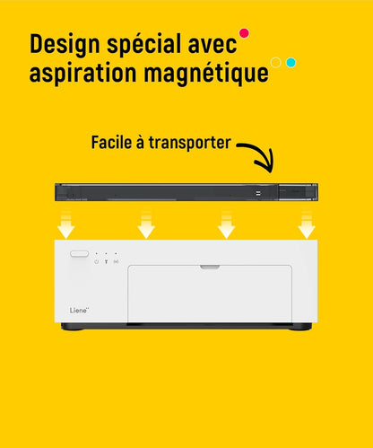 Liene Amber M100 WiFi Photo Printer with 20 Papers, 10 x 15 cm, Smartphone / PC, Premium Photo Printer, Portable Instant 300 DPI, Thermal Sublimation and Stable WiFi Connection - QUORE