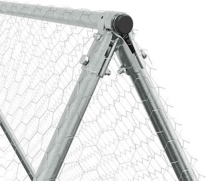 Kippenren – Kipverblijf – Dierenren – Buitenverblijf – Hokkenset – Gegalvaniseerd Staal – 200x100x190 cm – Stevig En Weerbestendig