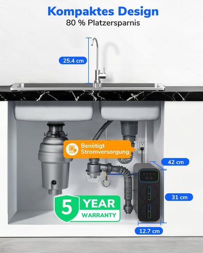 Ecoviva E6 Undertable-Reverse Osmosis Water Filter - QUORE
