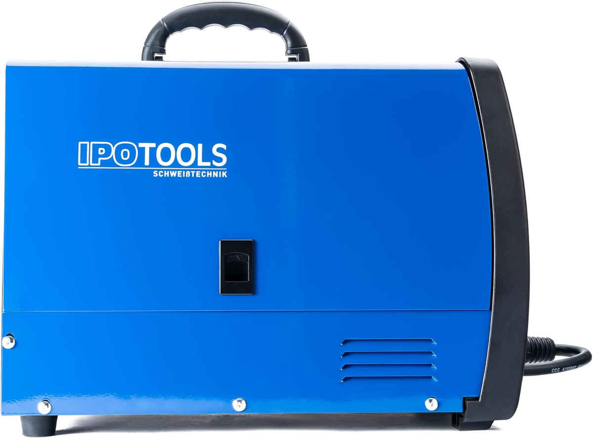 IPOTOOLS MIG-250S 5-in-1 MIG MAG lasapparaat - Synergic beschermgas lasapparaat met 250 ampère FLUX vuldraad-lasapparaat zonder gas, geschikt voor elektroden, E-hand, digitaal, IGBT, 230 V