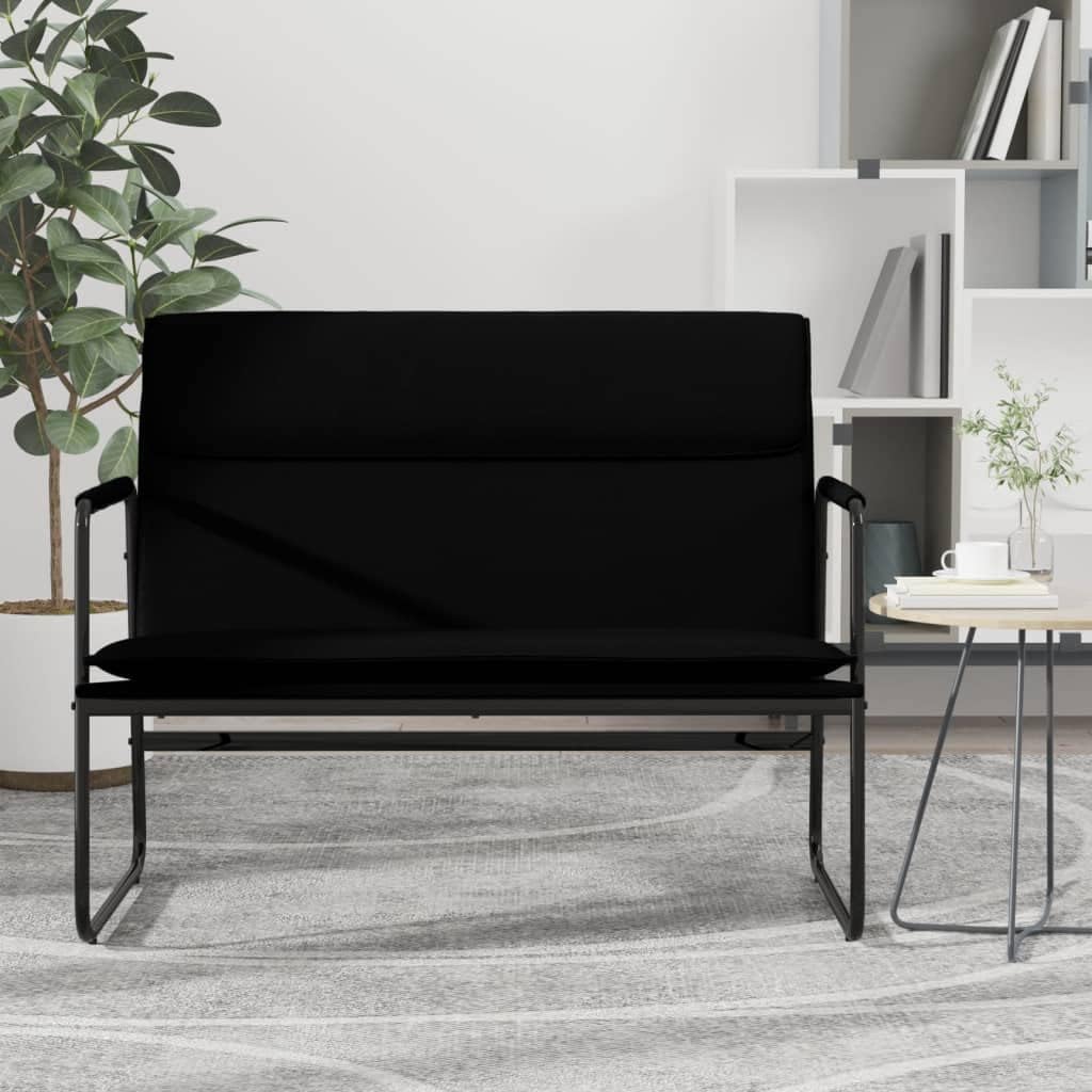 vidaXL Bankje 100x64x80 cm kunstleer zwart, bank, zitbank, halbankje, zitbankje, halbank, eetbank, eetbankje, loungebank, loungebankje, tweezitsbankje