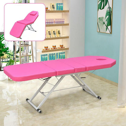 Lightweight Folding Chair Beauty Salon Spa Tattoo Bed Folding Area Mobile Foldable Massage Table Massage Sofa Cosmetic Sun Lounger Beauty Salon PVC Cosmetology Massage Chair 3 - QUORE
