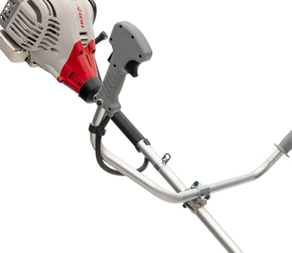 IKRA Benzine Bosmaaier trimmer IBF 25-1, incl. draadspoel, 4-tands mes & schouderriem, grijs/rood/zwart