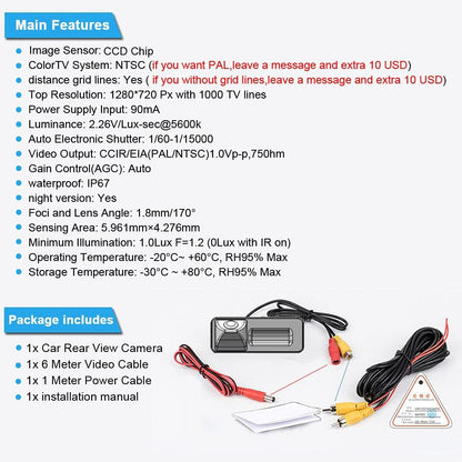 1280x720 pixels auto derde dak top mount remlicht camera remlicht achteruitrijcamera voor FIAT Talento Nissan NV300 Primastar Renault Traffic 3 opel Vauxhall vivaro + 7 inch LCD-monitor HD