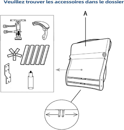 Vinsetto Bureaustoel, ergonomische stoel, draaibare zitting, verstelbare rugleuning, in hoogte verstelbaar, armleuningen, hoofdsteun, voetensteun 65 x 61 x 105-113 cm, grijs