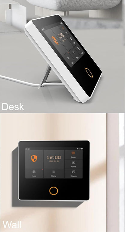 TECPEAK Draadloos huisalarmsysteem, wifi/GSM/4G met sirene-beveiliging, biedt een zeer efficiënte modus ter bescherming van je huis en kantoor (S1)