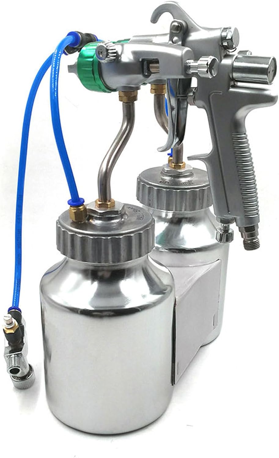 Spuitpistool Met Dubbele Sproeier – Verfspuitpistool – Pneumatisch Pistool – Schilderpistool – Verfspuitmachine – Roestvrijstalen Onderdelen – 1200 Tpm – 1,3 MM Mondstuk Diameter
