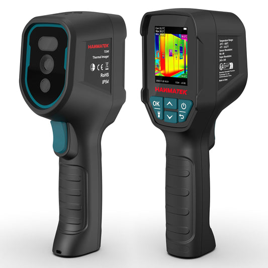 HANMATEK Warmtebeeldcamera Ti240 beeldvormingsgereedschap voor temperatuurafwijkingen en jacht-warmtebeeldcamera met een resolutie van 240 x 240 pixels, temperatuurbereik van -68 °F tot +752 °F
