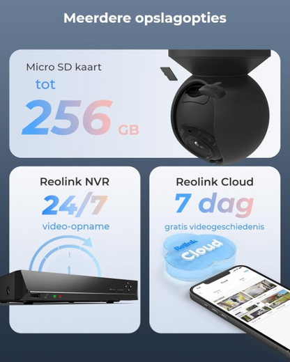 Beveiligingscamera - Wifi-beveiligingscamera - Camerabewaking - Draadloos - voor Buiten - 2.4 & 5GHz - 5MP - CCTV-camera - met AI-detectie van Mens - Huisdier - Automatisch Volgen - 3x Optische Zoom - Oudere Huisdieren - Tweerichtingsgeluid - Zwart