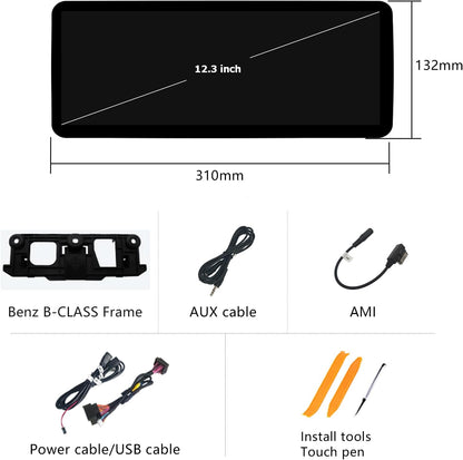 Multimedia Speler – Auto Radio – Navigatiesysteem – Touchscreen Display – Bluetooth Module – 12,3 Inch Ultradun – CarPlay & Android Auto Ondersteuning