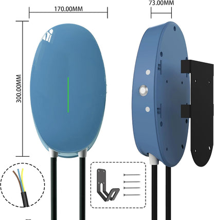 Elektrische Autolader – Wallbox – EV Charger – Thuislader – Laadstation – Type 2 Stekker – 11 kW 16A Driefasig – Waterdicht IP66 – 6 Meter Kabel