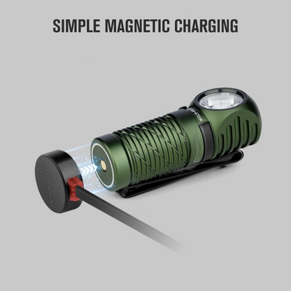 Koplamp - Hoofdlamp - Oplaadbare Zaklamp - Multifunctionele - met Rood Licht - 2 Mini Koud Wit LED - 1100Lm - 50m Lichtbereik - voor Kamperen - Hardlopen - Wandelen - Speleologie - Noodgevallen - 650mAh - IPX8 - Groen