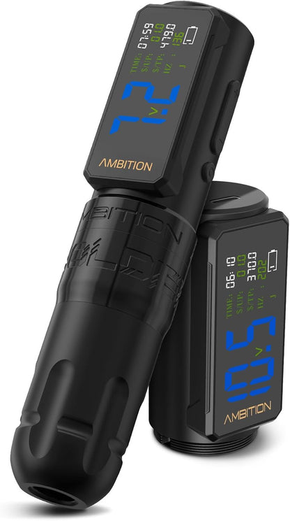 Ambition Soldier 270 S Draadloze Tattoo Pen Machine, roterend Tattoo Pistool met Dubbele 2400 mAh Batterij, 270 g.cm Koppel Borstelloze Motor, 5.0mm Slag Draadloze