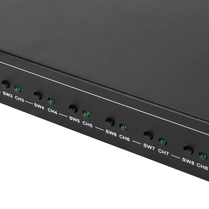 FT18 Digitale Optische Splitter 1 in 8 uit, SPDIF Toslink Glasvezel Audiosplitter voor Cd-speler, Dvd-speler, Ontvanger, Ondersteuning LPCM2.0 DTS AC3, Plug (EU-stekker)