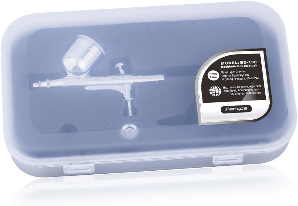 Airbrush Starterset – Airbrush Compressor – Airbrush Pistool – Airbrush Set – Airbrush Kit – Olievrije Compressor – Dubbele Actie Pistool