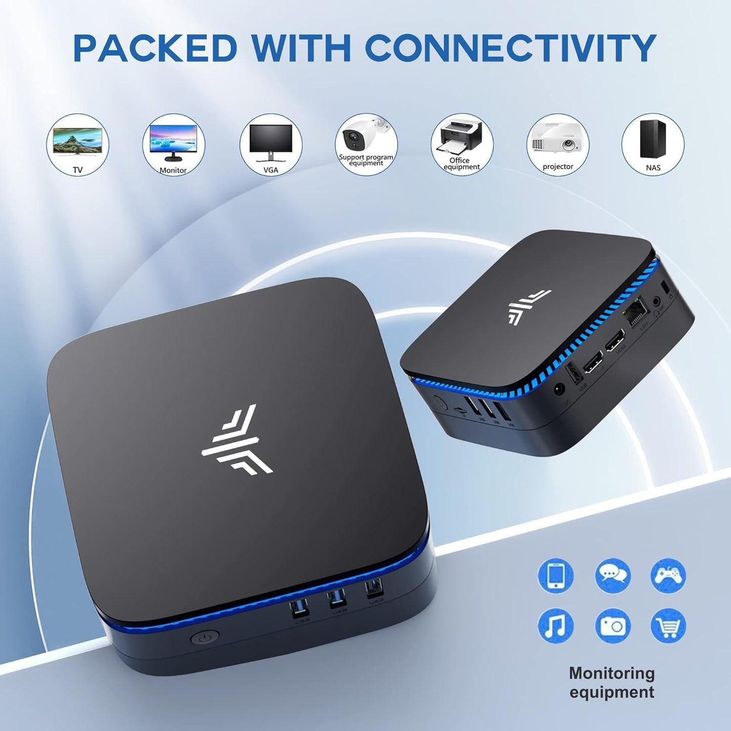 NiPoGi AK1PRO Mini PC Ιntel Celeron N5105 (tot 2,9 GHz),16GB RAM 512GB ROM Mini Desktop PC, Micro Computer, 4K UHD Dual Display/WiFi 5/BT4.2/Gigabit Ethernet/2x HDMI voor Kantoor,Bedrijf,Thuisbioscoop