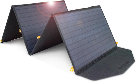 FlexSolar 120 W opvouwbaar zonnepaneel oplader, 20-28 V DC uitgang, IP65 waterdicht, noodstroom-zonnepanelen voor camping, campers en huishouden, compatibel met powerstations, generatoren