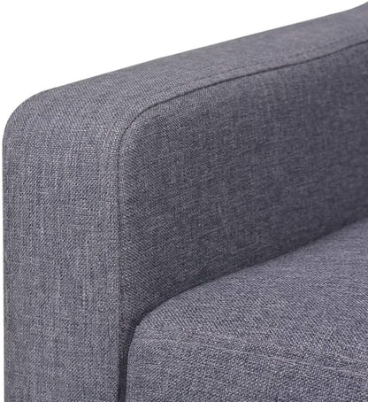 vidaXL Three seater sofa fabric grey, fabric sofa, lounge, living room sofa, fabric sofas, loungers, living room sofas, living room sofas, living room sofas - QUORE