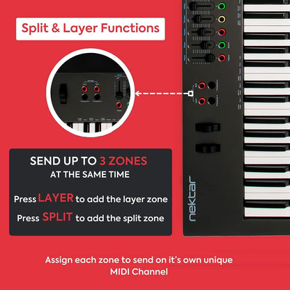 Nektar Impact LX88 + USB MIDI Keyboard Controller met Nektar DAW integratie