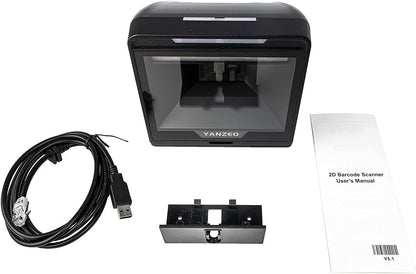 Yanzeo YS868 Laser Flatbed Desktop Omnidirectionele Barcodelezer Hoge Snelheid Automatische 1D Laser Barcode Scanner Afbeelding