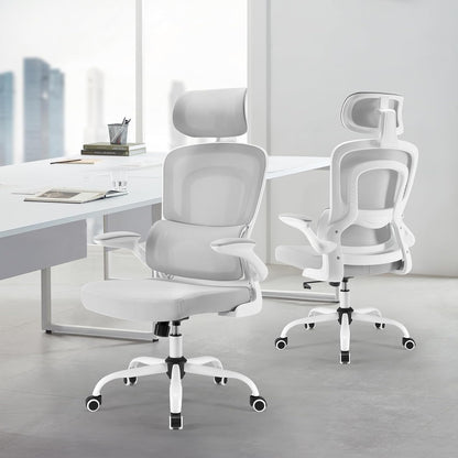 Ergonomische Bureaustoel – Computerstoel – Bureau Stoel – Office Chair – Managersstoel – In Hoogte Verstelbaar – Ademend Polyester Met Lendensteun