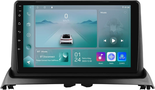 Ossuret Autoradio voor Renault Clio 2 (2000-2012), 9 Inch Android 13 Touchscreen 2+32GB GPS Navigatie met Carplay Android Auto WiFi Bluetooth Stuurwielbediening (Type A)
