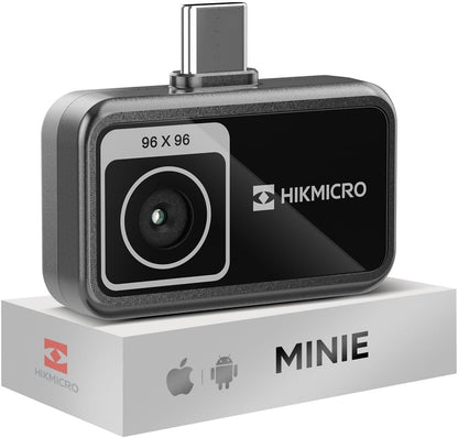 HIKMICRO MiniE-E Warmtebeeldcamera - voor iOS/Android, SuperIR afbeeldingverbetering voor smartphone/tablet, USB-C/Lightning