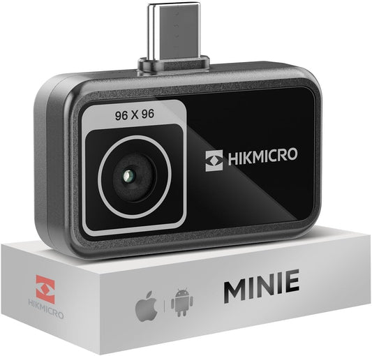 HIKMICRO MiniE-E Warmtebeeldcamera - voor iOS/Android, SuperIR afbeeldingverbetering voor smartphone/tablet, USB-C/Lightning