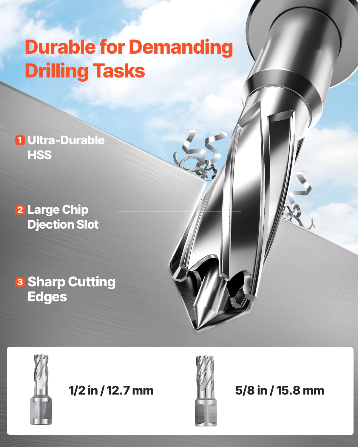 VEVOR Magnetic Drill 1200 W Motor Magnetic Electric 12500 N Drill Diameter 40 mm Drill with 2 Drill Points Variable Speed for Metal Surfaces, Yellow - QUORE