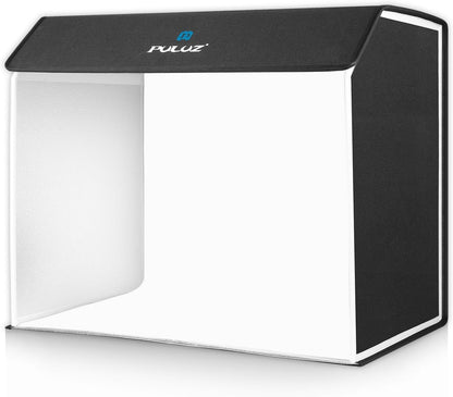 PULUZ Fotostudio-lichtbox, 60 x 40 cm, draagbare fotografie-studio-tentset met 4 kleurachtergronden, 3 lichtmodi + 10 helderheidsniveaus