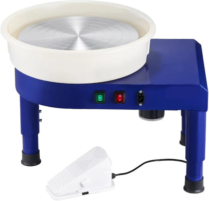 450W 35cm Electric Pottery Wheel 35cm Turntable Potters Wheel for Adults Ceramic Forming Machine with Adjustable Speed Pedal and Handle for Children Beginners DIY Clay Art DIY Clay