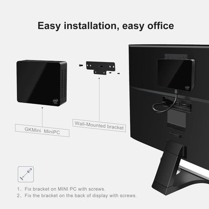 KUYiA Mini PC, desktop computer, Windows10, business gaming home office, 8GB RAM128G SSDCeleronJ4125 up to 2.7GHz processor, supports 4K HDMI Dual WiFi 2.4G + 5.8G Ethernet 1000M USB 3.0X4 BT4.0 - QUORE