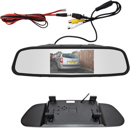 Dolfijn Automotive Achterste Hoge Niveau Remlicht Omkeercamera voor Mercedes Benz Sprinter 2007-2018 & VW Crafter Van 2007-2015, Camera & 4.3" Mirror Monitor