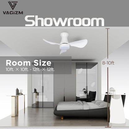Plafondventilator met Lamp voor Slaapkamer: 76 cm Stille Plafondventilator met Afstandsbediening - 6 Snelheden en 3CCT - Omkeerbare DC-Motor - 5 Vellen 04
