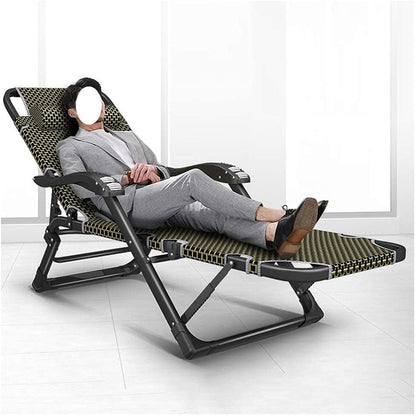 Opvouwbare Zero Gravity stoelen, liggende stoelen, ligstoelen, ligstoel, ligstoel, fauteuil, tuin buiten terras ligstoelen, super breedte 65 cm (kleur: 2) - QUORE