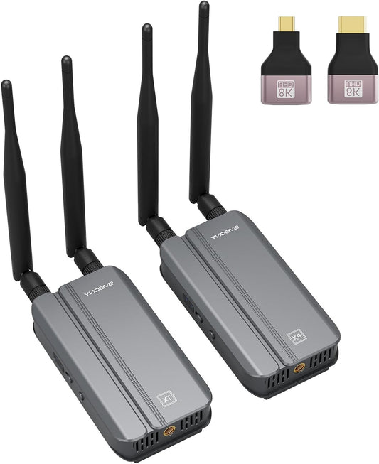 Draadloze HDMI Zender Ontvanger – HDMI Extender – HDMI Transmitter – HDMI Receiver – Draadloze Videozender – 1080p60fps Full HD – Bereik Tot 300 Meter