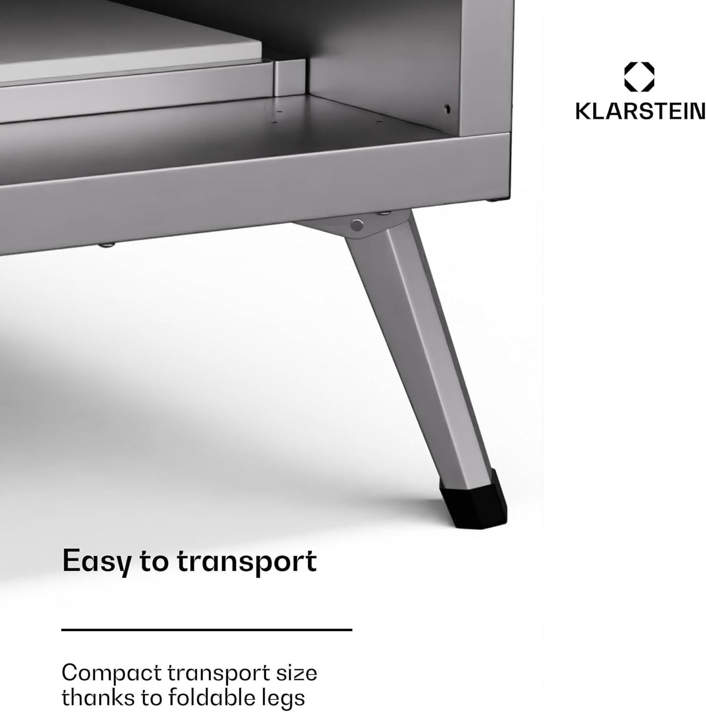 Klarstein Pizzaoven van 30,5 cm voor binnen en buiten, dubbel verwarmingselement boven en onder, 2200 W vermogen, bereikt 500 °C, met ingebouwde thermometer en temperatuurregeling, ultiem pizzagenot