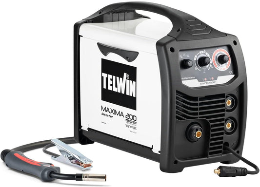 Telwin Maxima 200 Synergic, Inverter draadlasapparaat MIG-MAG/FLUX/BRAZING/MMA/TIG DC- LIFT, 170A