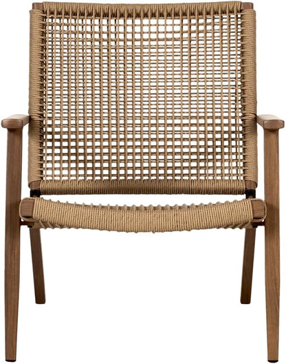 Dion rattan garden chair - with armrests - brown - QUORE