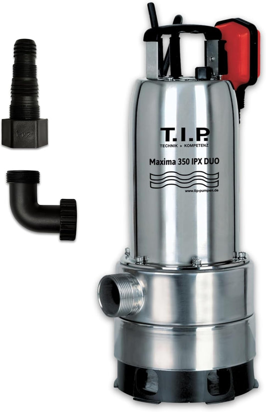 Vuilwaterpomp – Dompelpomp – Waterpomp – Drainagepomp – Noodpomp – Uitschuifbare Pompvoet – Vlakke Aanzuiging 1 Mm – 800 W – 20.000 L/uur – Max. Opvoerhoogte 8 M
