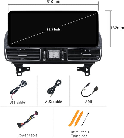 Multimedia Speler – Auto Radio – Touchscreen Navigatie – Carplay Systeem – Android Auto Interface – 12,3 Inch HD Scherm – Duale Besturingssystemen